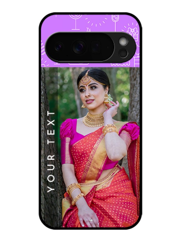 Custom Google Pixel 10 Pro Xl 5G Custom Glass Phone Case - Birthday Icons Design