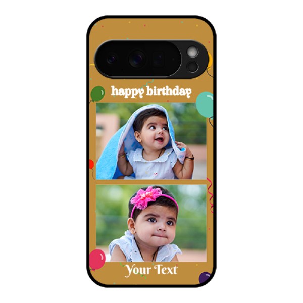 Google Pixel 10 Pro Xl 5G Custom Glass Phone Case - Image Holder With Birthday Celebrations Design