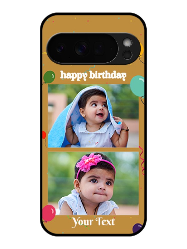 Custom Google Pixel 10 Pro Xl 5G Custom Glass Phone Case - Image Holder With Birthday Celebrations Design