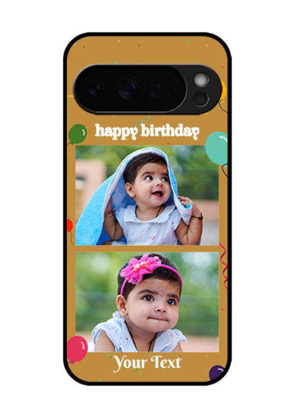 Google Pixel 10 Pro Xl 5G Custom Glass Phone Case - Image Holder With Birthday Celebrations Design