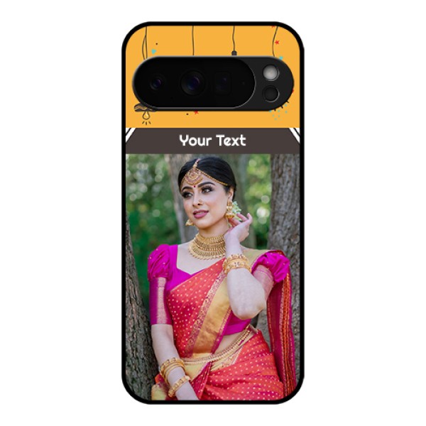 Google Pixel 10 Pro Xl 5G Custom Glass Phone Case - With Family Picture And Icons