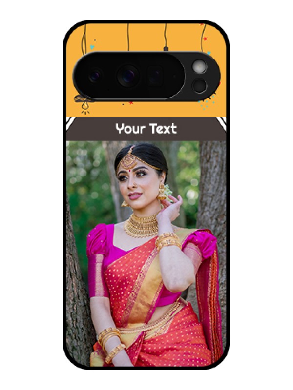 Custom Google Pixel 10 Pro Xl 5G Custom Glass Phone Case - With Family Picture And Icons