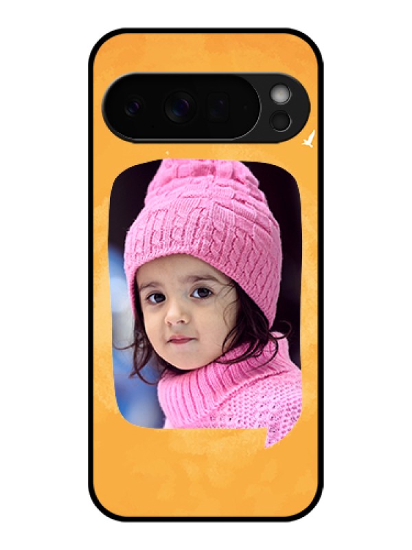 Custom Google Pixel 10 Pro Xl 5G Custom Glass Phone Case - Water Color Design With Bird Icons