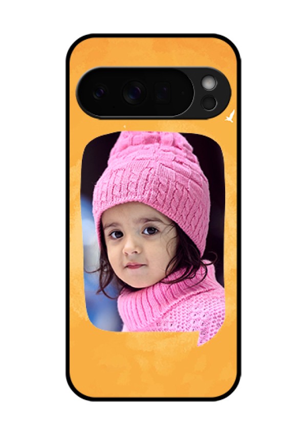 Google Pixel 10 Pro Xl 5G Custom Glass Phone Case - Water Color Design With Bird Icons