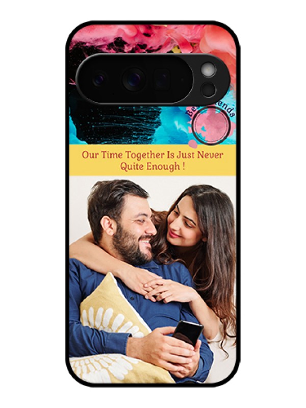Custom Google Pixel 10 Pro Xl 5G Custom Glass Phone Case - Quote With Acrylic Painting Design