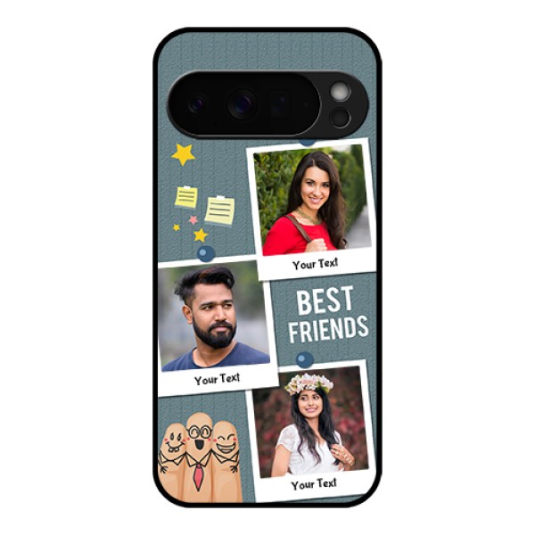 Google Pixel 10 Pro Xl 5G Custom Glass Phone Case - Sticky Frames And Friendship Design