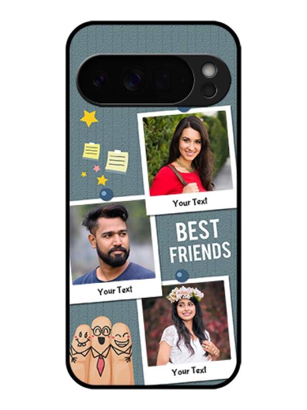 Custom Google Pixel 10 Pro Xl 5G Custom Glass Phone Case - Sticky Frames And Friendship Design