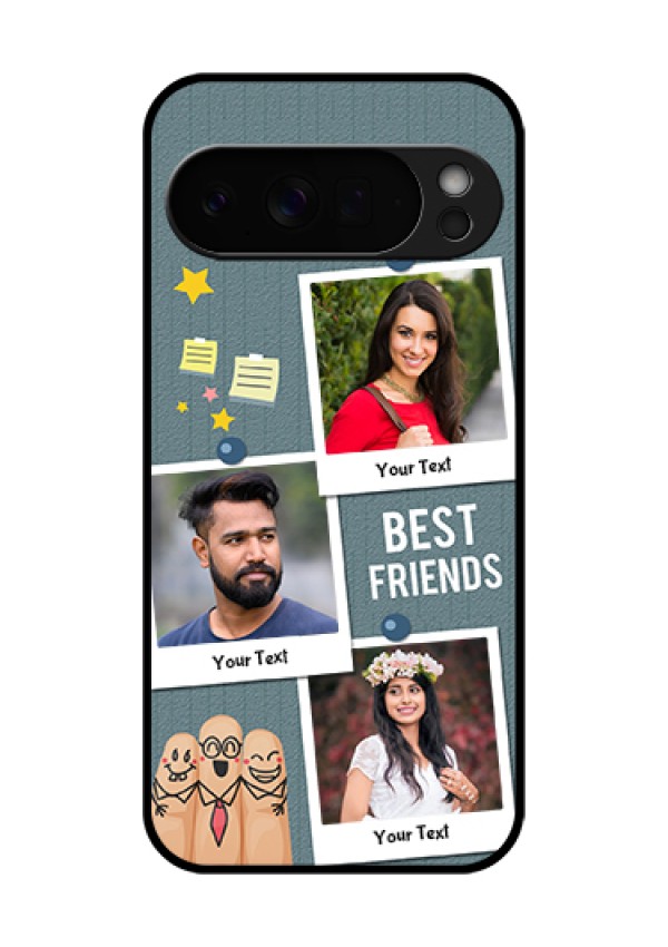 Google Pixel 10 Pro Xl 5G Custom Glass Phone Case - Sticky Frames And Friendship Design