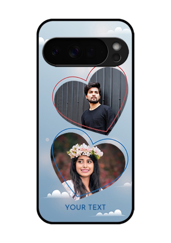 Google Pixel 10 Pro Xl 5G Custom Glass Phone Case - Blue Color Couple Design