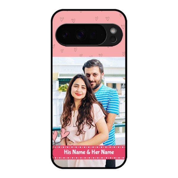 Google Pixel 10 Pro Xl 5G Custom Glass Phone Case - Love Design Peach Color