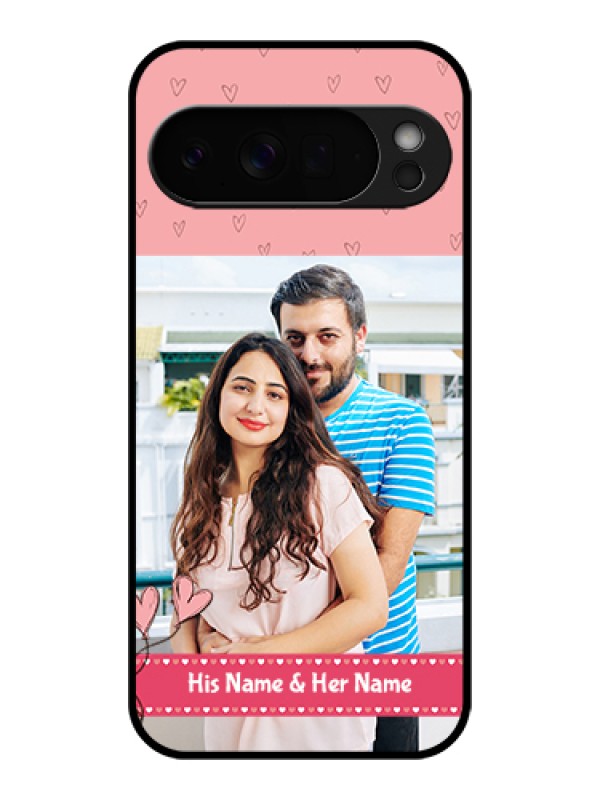 Custom Google Pixel 10 Pro Xl 5G Custom Glass Phone Case - Love Design Peach Color