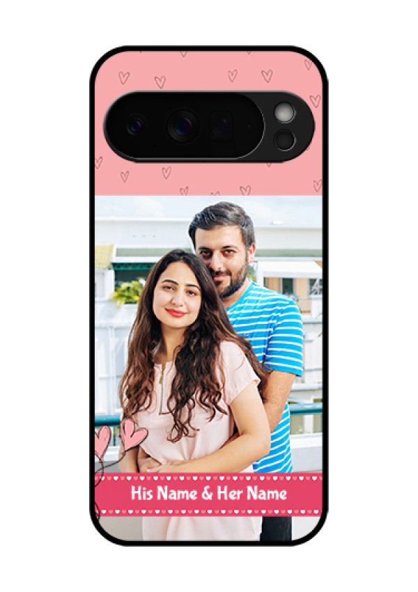 Google Pixel 10 Pro Xl 5G Custom Glass Phone Case - Love Design Peach Color