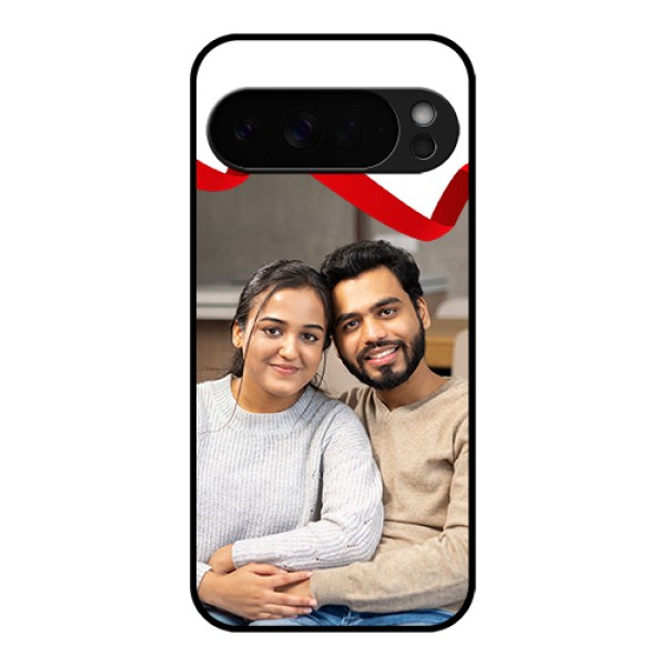 Google Pixel 10 Pro Xl 5G Custom Glass Phone Case - Red Ribbon Frame Design