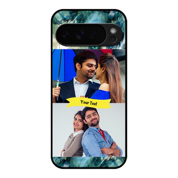 Google Pixel 10 Pro Xl 5G Custom Glass Phone Case - Image With Boho Peacock Feather Design