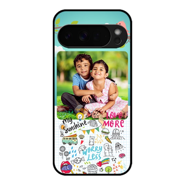 Google Pixel 10 Pro Xl 5G Custom Glass Phone Case - Doodle Love Design