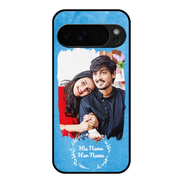 Google Pixel 10 Pro Xl 5G Custom Glass Phone Case - Blue Color Vintage Design