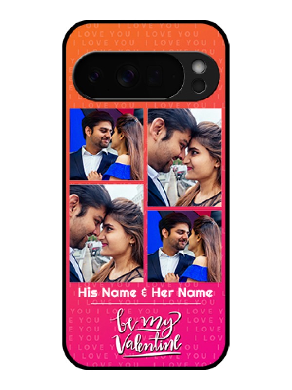 Custom Google Pixel 10 Pro Xl 5G Custom Glass Phone Case - I Love You Pink Design