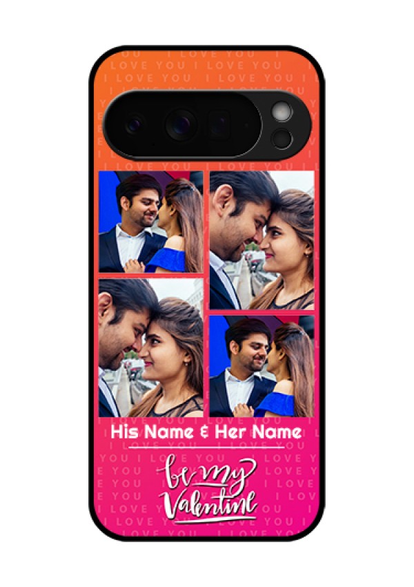 Google Pixel 10 Pro Xl 5G Custom Glass Phone Case - I Love You Pink Design