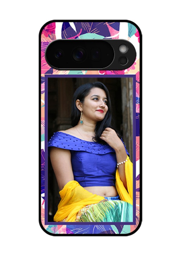 Google Pixel 10 Pro Xl 5G Custom Glass Phone Case - Abstract Floral Design