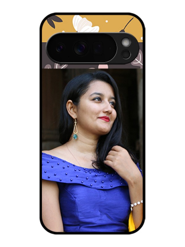 Custom Google Pixel 10 Pro Xl 5G Custom Glass Phone Case - Stylish Floral Design