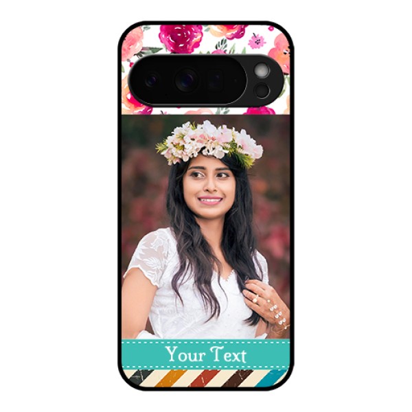 Google Pixel 10 Pro Xl 5G Custom Glass Phone Case - Water Colors Floral Design