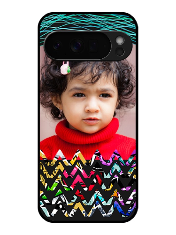 Custom Google Pixel 10 Pro Xl 5G Custom Glass Phone Case - Neon Abstract Design