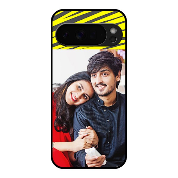 Google Pixel 10 Pro Xl 5G Custom Glass Phone Case - Yellow Abstract Design