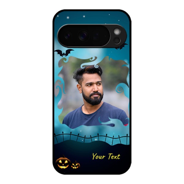 Google Pixel 10 Pro Xl 5G Custom Glass Phone Case - Halloween Frame Design
