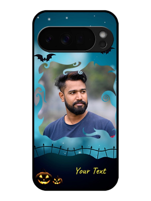 Custom Google Pixel 10 Pro Xl 5G Custom Glass Phone Case - Halloween Frame Design