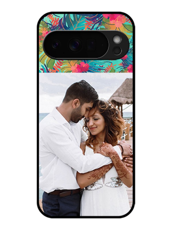 Custom Google Pixel 10 Pro Xl 5G Custom Glass Phone Case - Watercolor Floral Design