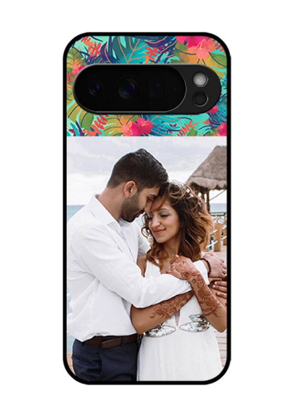 Google Pixel 10 Pro Xl 5G Custom Glass Phone Case - Watercolor Floral Design