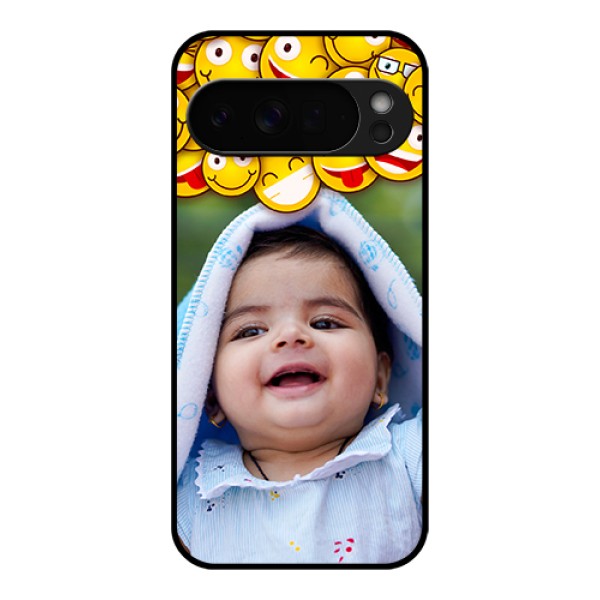 Google Pixel 10 Pro Xl 5G Custom Glass Phone Case - With Smiley Emoji Design