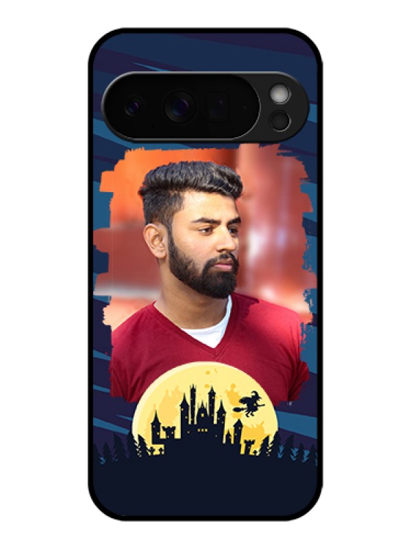 Custom Google Pixel 10 Pro Xl 5G Custom Glass Phone Case - Halloween Witch Design