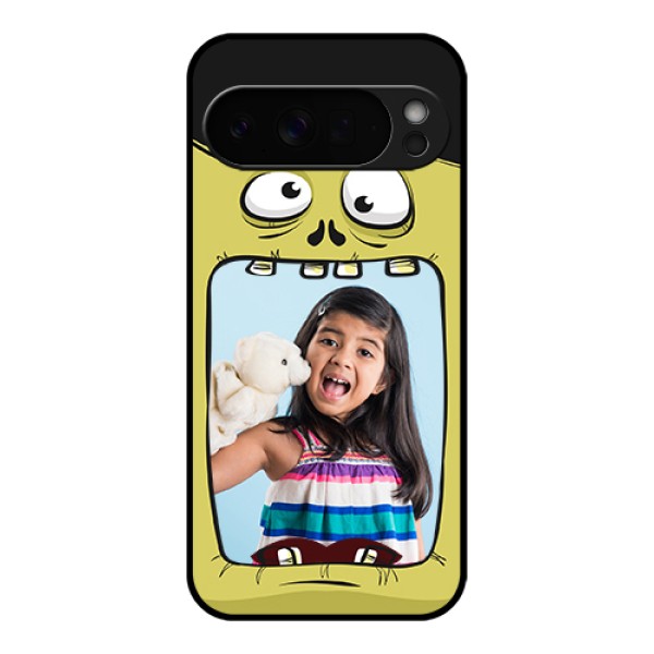 Google Pixel 10 Pro Xl 5G Custom Glass Phone Case - Cartoon Monster Back Case Design