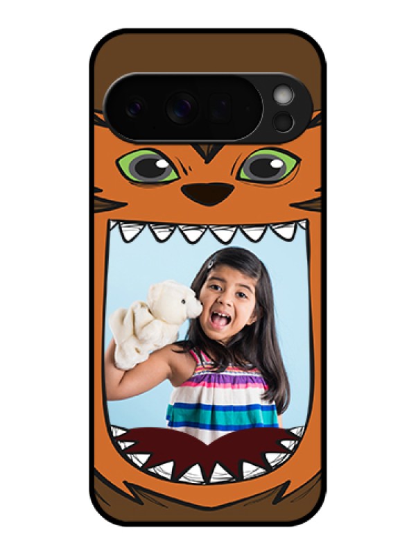 Custom Google Pixel 10 Pro Xl 5G Custom Glass Phone Case - Owl Monster Back Case Design