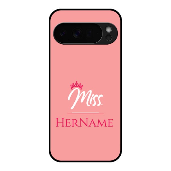 Google Pixel 10 Pro Xl 5G Custom Glass Phone Case - Mrs With Name Design