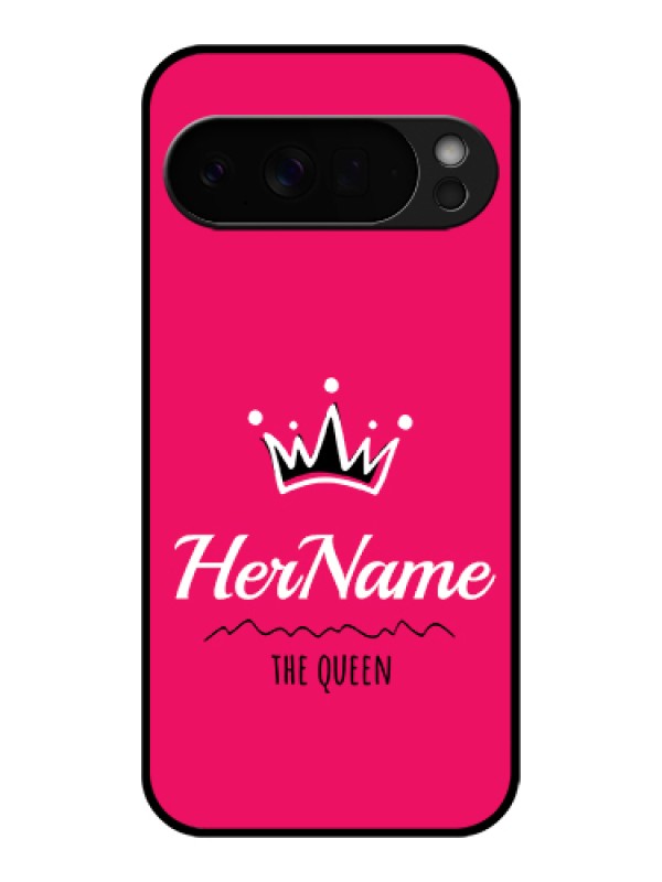 Custom Google Pixel 10 Pro Xl 5G Custom Glass Phone Case - Queen With Name Design