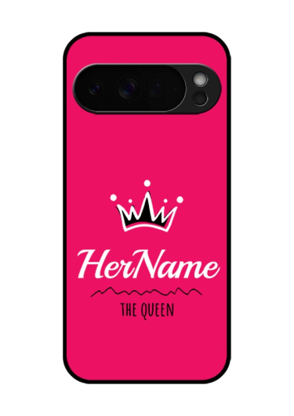 Google Pixel 10 Pro Xl 5G Custom Glass Phone Case - Queen With Name Design