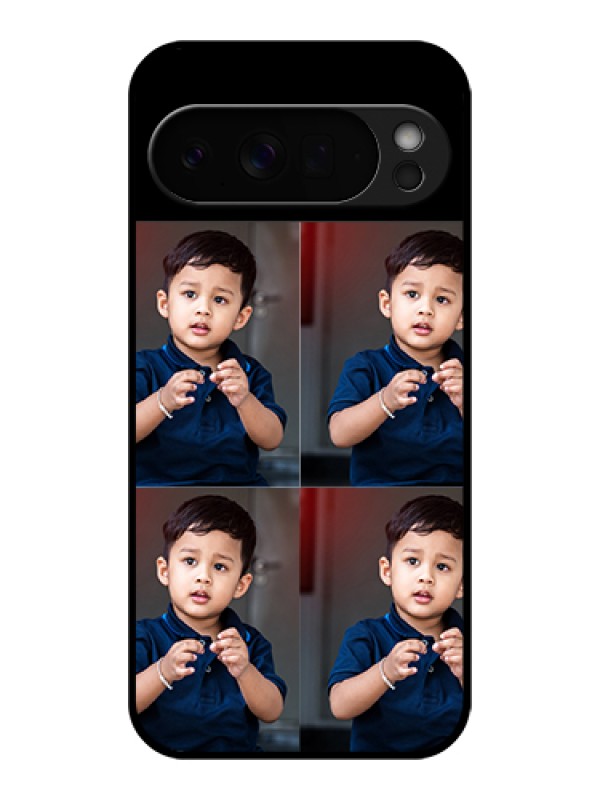 Custom Google Pixel 10 Pro Xl 5G Custom Glass Phone Case - 4 Image Holder Design