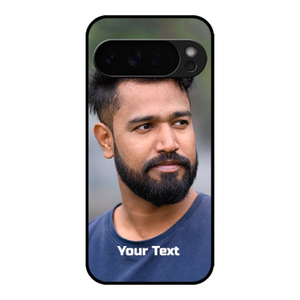 Google Pixel 10 Pro Xl 5G Custom Glass Phone Case - Photo With Text Design