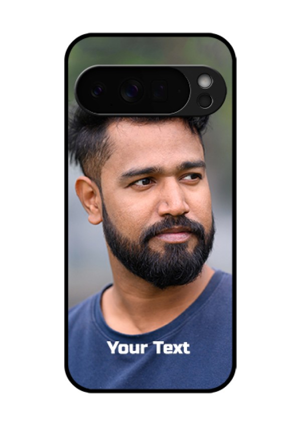 Google Pixel 10 Pro Xl 5G Custom Glass Phone Case - Photo With Text Design