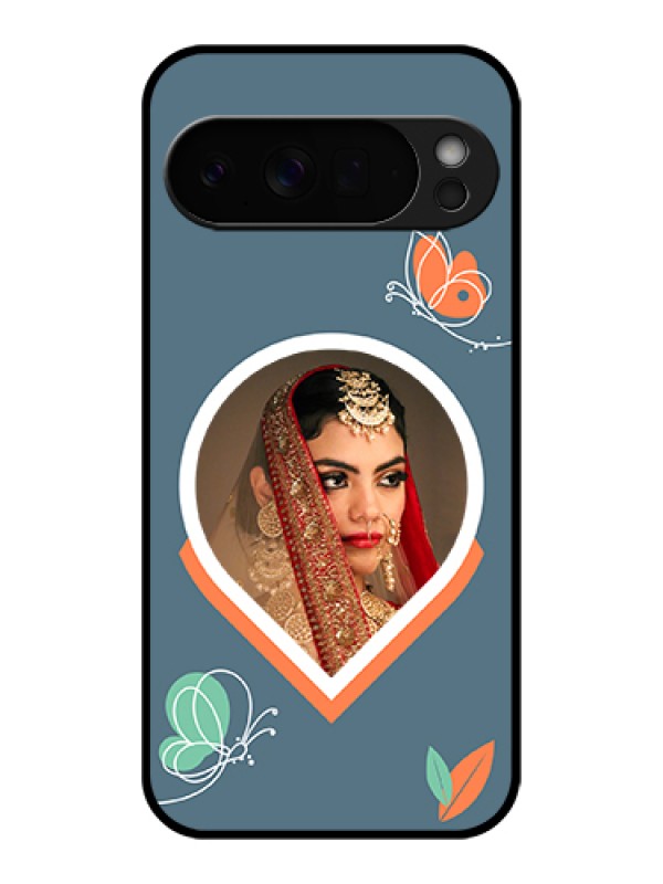 Custom Google Pixel 10 Pro Xl 5G Custom Glass Phone Case - Droplet Butterflies Design