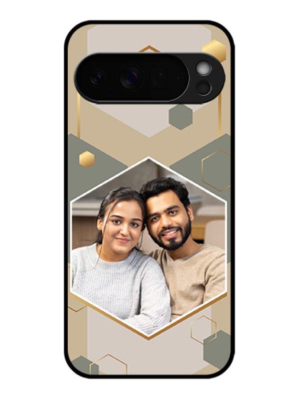 Custom Google Pixel 10 Pro Xl 5G Custom Glass Phone Case - Stylish Hexagon Pattern Design