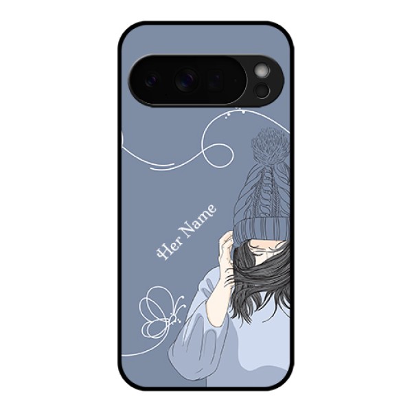 Google Pixel 10 Pro Xl 5G Custom Glass Phone Case - Girl In Winter Outfit Design