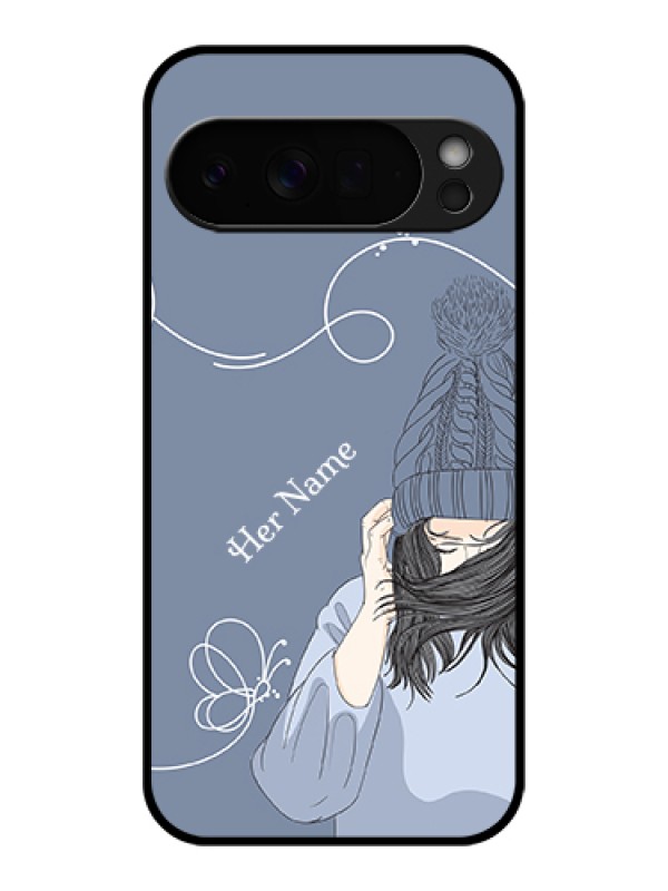 Custom Google Pixel 10 Pro Xl 5G Custom Glass Phone Case - Girl In Winter Outfit Design
