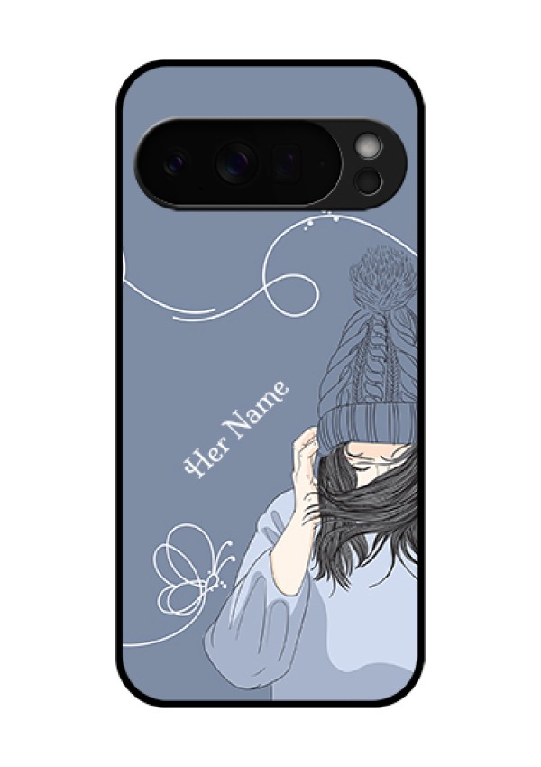 Google Pixel 10 Pro Xl 5G Custom Glass Phone Case - Girl In Winter Outfit Design