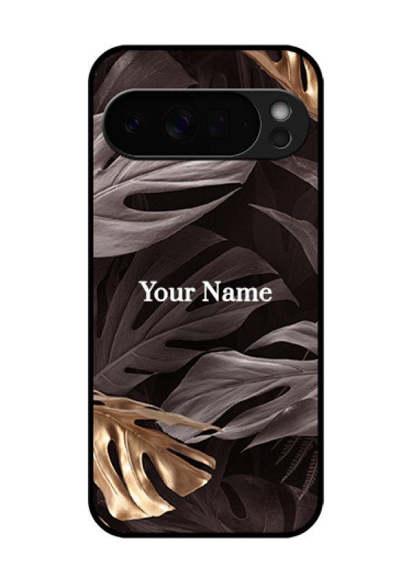 Google Pixel 10 Pro Xl 5G Custom Glass Phone Case - Wild Leaves Digital Paint Design