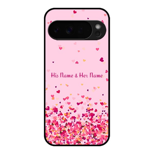 Google Pixel 10 Pro Xl 5G Custom Glass Phone Case - Floating Hearts Design