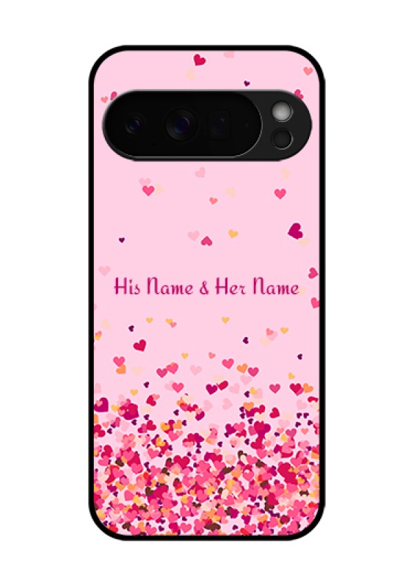 Google Pixel 10 Pro Xl 5G Custom Glass Phone Case - Floating Hearts Design