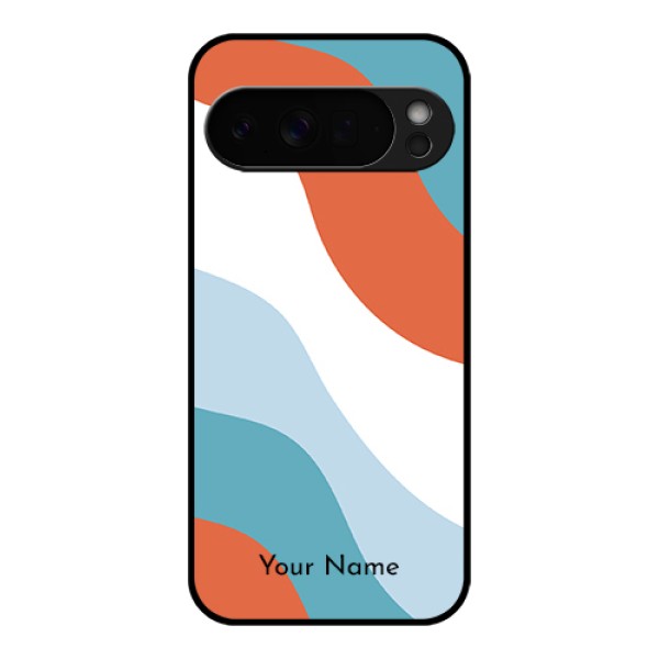 Google Pixel 10 Pro Xl 5G Custom Glass Phone Case - Coloured Waves Design